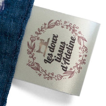 Load image into Gallery viewer, 30mm Personalized wash care satin, Custom sew on labels, Textile tag, Fabric labels clothing tag