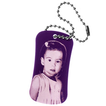 Charger l'image dans la galerie, Porte clef en métal avec photo gravée, Porte clé personnalisable, Photo famille personnalisée, Porte-bonheur