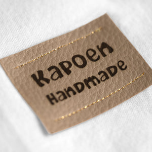 Étiquettes en faux cuir Khaki