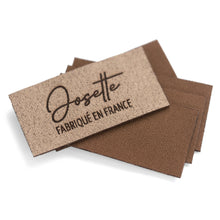 Afbeelding in Gallery-weergave laden, Étiquettes en suédine , Étiquettes en daim marron, faites sur mesure pour vous