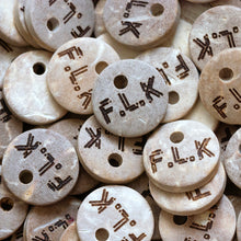 Load image into Gallery viewer, 12mm Médaille en bois personnalisé lot de 100 pièces