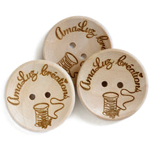 Charger l'image dans la galerie, Boutons en bois personnalisés 40 mm