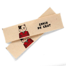 Charger l'image dans la galerie, Etiquettes personnalisées coton écru 15mm