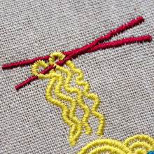 Charger l'image dans la galerie, Motif broderie bol de nouilles ramen, Fichier conception de broderie Ramen, Fichier conception machine à broder Nouilles ramen asiatiques