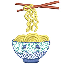 Charger l'image dans la galerie, Motif broderie bol de nouilles ramen, Fichier conception de broderie Ramen, Fichier conception machine à broder Nouilles ramen asiatiques
