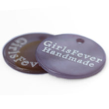 Load image into Gallery viewer, 20mm Round shell hang tag labels GREY 100 pcs