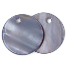 Load image into Gallery viewer, 20mm Round shell hang tag labels GREY 100 pcs