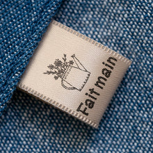 Charger l'image dans la galerie, 17mm Etiquettes en satin champagne personnalisé à coudre haute qualité lot de 200 pièces