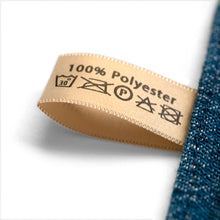 Charger l'image dans la galerie, 17mm Etiquettes en satin champagne personnalisé à coudre haute qualité lot de 200 pièces