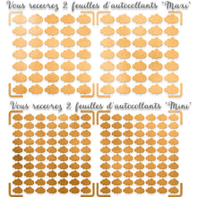 Charger l'image dans la galerie, Planche de stickers nuage, autocollants pour Planner Action lot de 140 pcs, Stickers nuages brillant, autocollants bullet journal