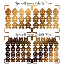 Charger l'image dans la galerie, Clown head gold foil stickers, Autocollants en feuille d'or tête de clown