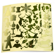 Charger l'image dans la galerie, Stickers thème de Noël, Autocollants pour cartes de Noël, autocollants d'ornement, scrapbook embellissement