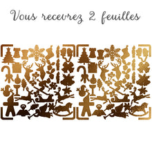 Charger l'image dans la galerie, Stickers thème de Noël, Autocollants pour cartes de Noël, autocollants d'ornement, scrapbook embellissement