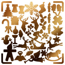 Charger l'image dans la galerie, Stickers thème de Noël, Autocollants pour cartes de Noël, autocollants d'ornement, scrapbook embellissement