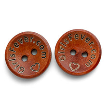 Charger l'image dans la galerie, Houten knopen labels, houten knopen met naam, merk labels