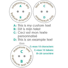 Charger l'image dans la galerie, 25mm Bouton personnalisé pour vêtement femme, bouton personnalisé avec logo, bouton personnalisable en bois