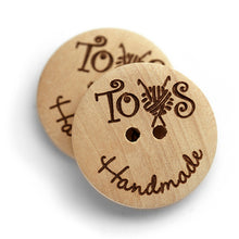 Charger l'image dans la galerie, Boutons personnalisés en bois 25mm, bouton en bois personnalisé 25mm