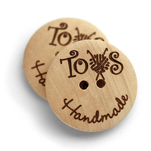 25 Boutons En Bois Diamètre 1,8 Cm N°22 Couleur Bleu - Occasion - Fabriqué En France