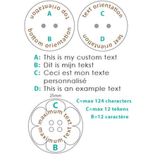 Charger l'image dans la galerie, 25mm Bouton fleur en bois personnalisé lot de 50 pièces ou 100 pièces