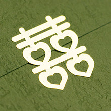 Charger l'image dans la galerie, chinese asian character DOUBLE HAPPINESS symbol gold foil sticker 囍