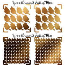 Charger l'image dans la galerie, autocollant feuillage dorée