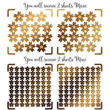 Charger l'image dans la galerie, Autocollant feuille doré métallique en forme Fleur de cerisier Sakura, sticker en forme de Fleur de cerisier Sakura