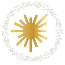 Charger l'image dans la galerie, Autocollant feuille doré métallique en forme rayons de soleil, sticker en forme de rayons de soleil