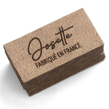 Afbeelding in Gallery-weergave laden, Étiquettes en suédine , Étiquettes en daim marron, faites sur mesure pour vous
