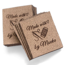 Afbeelding in Gallery-weergave laden, Étiquettes en suédine , Étiquettes en daim marron, faites sur mesure pour vous
