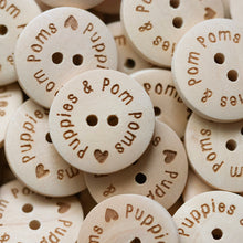 Charger l&#39;image dans la galerie, bouton personnalisable en bois 20 mm
