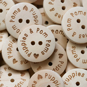 bouton personnalisable en bois 20 mm