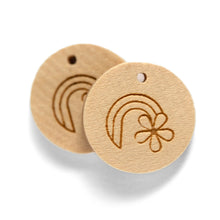 Afbeelding in Gallery-weergave laden, Médaillons en bois personnalisés ronde 20 mm
