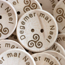 Load image into Gallery viewer, Boutons ronds en bois de 40 mm pour la personnalisation
