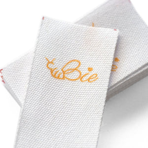 20mm Personalized fine cotton textile clothing labels 100 pcs