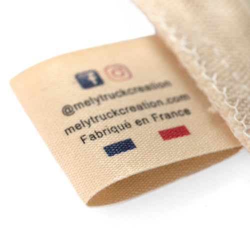 30mm Etiquettes en coton personnalisé à coudre
