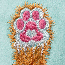 Load image into Gallery viewer, Cat paw love print machine embroidery file, cat paw embroidery design for sweatshirt, furry cat paw digital download
