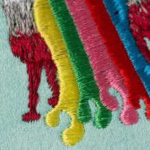 Charger l&#39;image dans la galerie, Motif broderie TV rétro dégoulinant de couleurs, Fichier conception de broderie tv, Fichier conception machine à broder vieille télé
