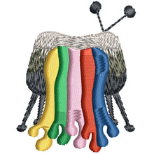 Charger l&#39;image dans la galerie, Motif broderie TV rétro dégoulinant de couleurs, Fichier conception de broderie tv, Fichier conception machine à broder vieille télé
