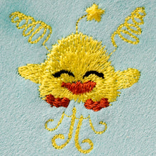 Load image into Gallery viewer, Jumping duckling machine embroidery file, Small baby duck embroidery design, tiny duck embroidery design 
