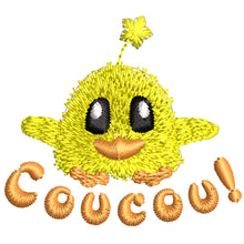 Load image into Gallery viewer, Little duckling machine embroidery file, Small baby duck embroidery design, tiny duck embroidery design
