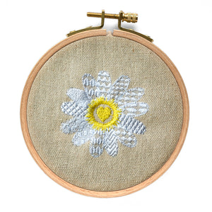 Motif broderie marguerite, Conception de broderie marguerite en dentelle, Fichier conception machine à broder marguerite
