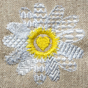 Daisy lace embroidery design, heart daisy embroidery File, lace flower embroidery design, flower embroidery design