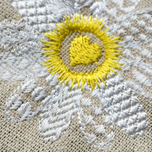 Daisy lace embroidery design, heart daisy embroidery File, lace flower embroidery design, flower embroidery design