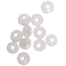 Load image into Gallery viewer, perle de verre facettée rondelle 3x4mm translucide blanc
