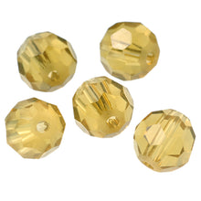 Charger l&#39;image dans la galerie, glass beads faceted round 5mm honey
