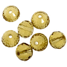 Afbeelding in Gallery-weergave laden, Glaskralen rondelles facet geslepen transparante honing 6x7mm
