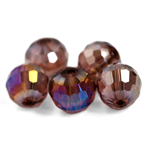 8mm Topaz AB glass beads, Perles de verre Topaz AB 8 mm