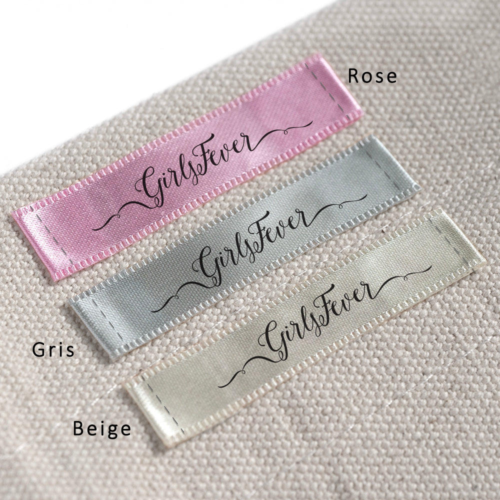 10mm Personalized satin baby clothing labels