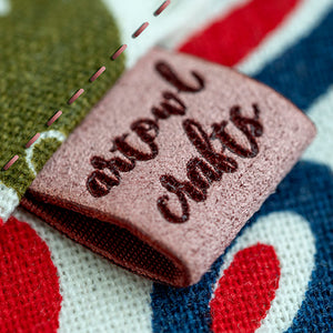 Étiquettes personnalisées sur suédine projets de couture, de tricot ou de crochet lot de 50 pièces