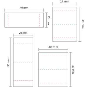 Personalized  brown / grey suede look fabric labels Rectangle shape 50 pcs